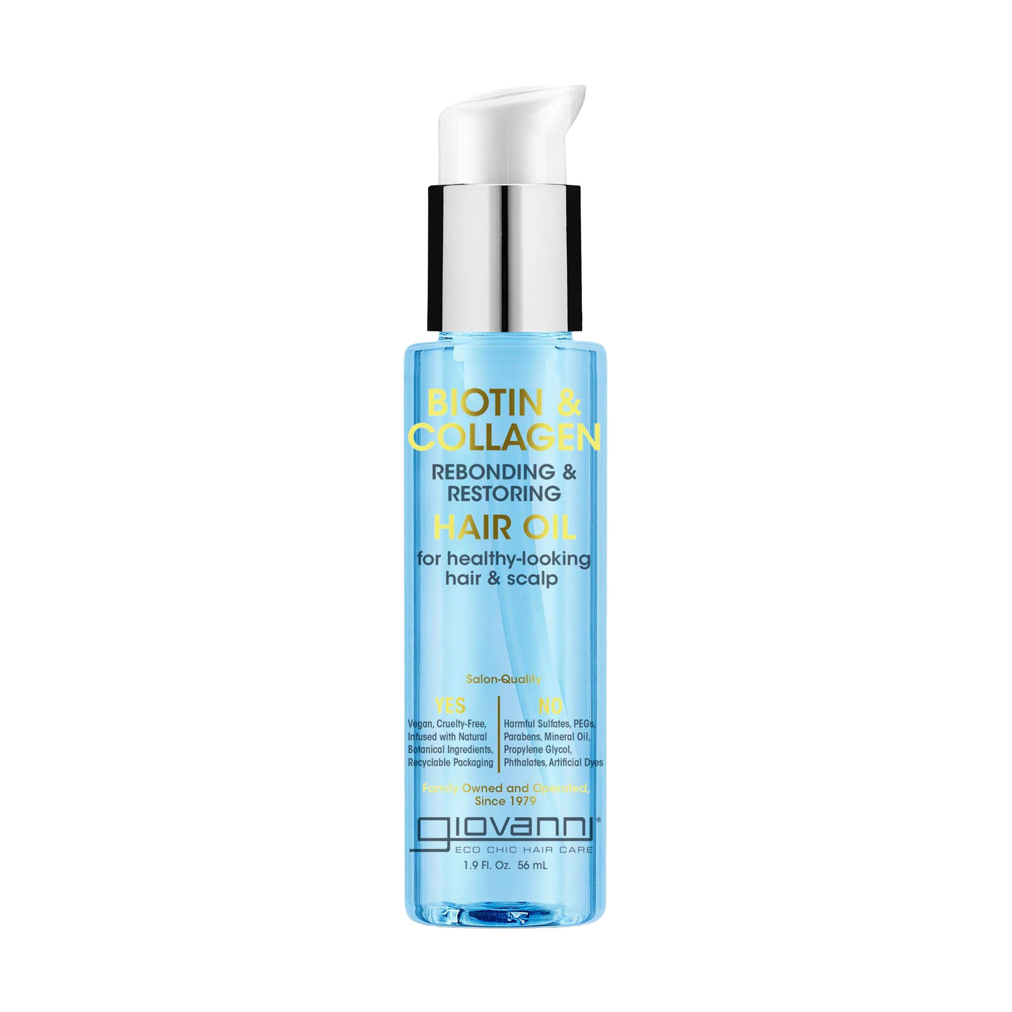 Відновлювальна олія для волосся Giovanni Biotin &amp; Collagen Rebonding &amp; Restoring Hair Oil Біотин та колаген, 56 мл